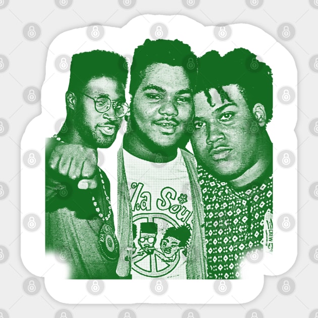 31 artdrawing// de la soul// green solid style Sticker by Loreatees